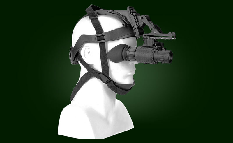 Night vision monocular Mini MNV-X on a helmet