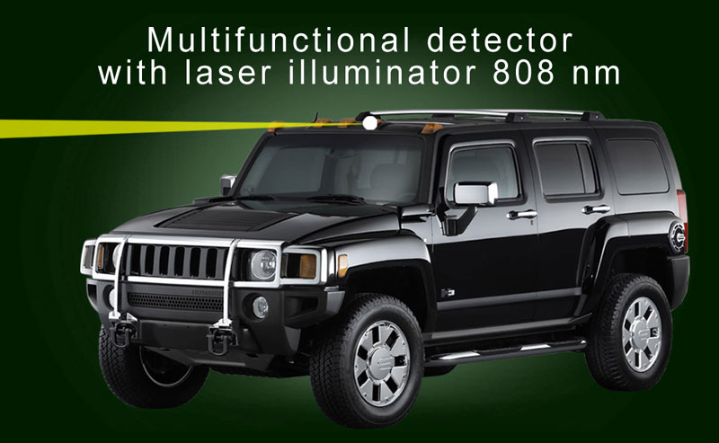 Multifunctional detector with laser illuminator 808 nm night driving system TIW5-360